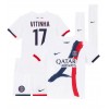 Paris Saint-Germain Vitinha #17 Bortaställ Barn 2024-25 Korta ärmar (+ Korta byxor)